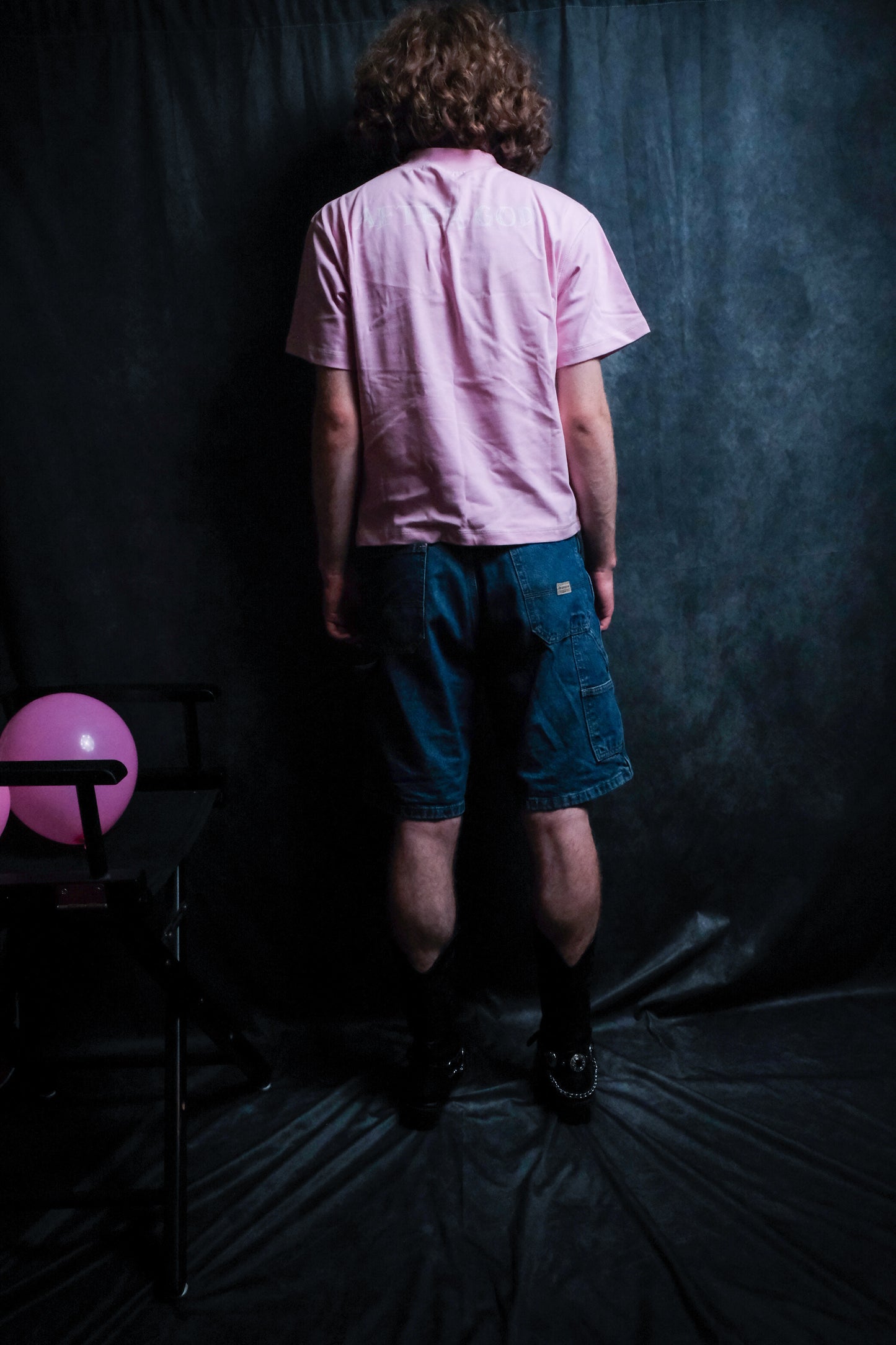 Pink Statement Grills Tee (PINK SHIRT WITH WHITE CROSS)